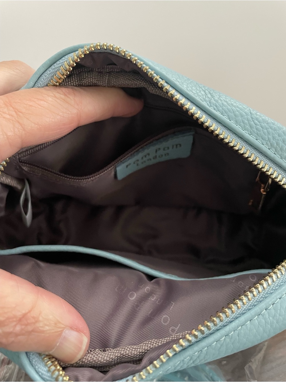 Pom Pom London Original Crossbody Carolina Blue - Picture 3 of 5